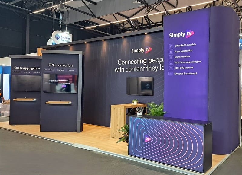 Messebau für Simply TV - IBC 2025, Amsterdam