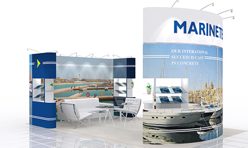 hansebootHamburg Messestand Design Bild