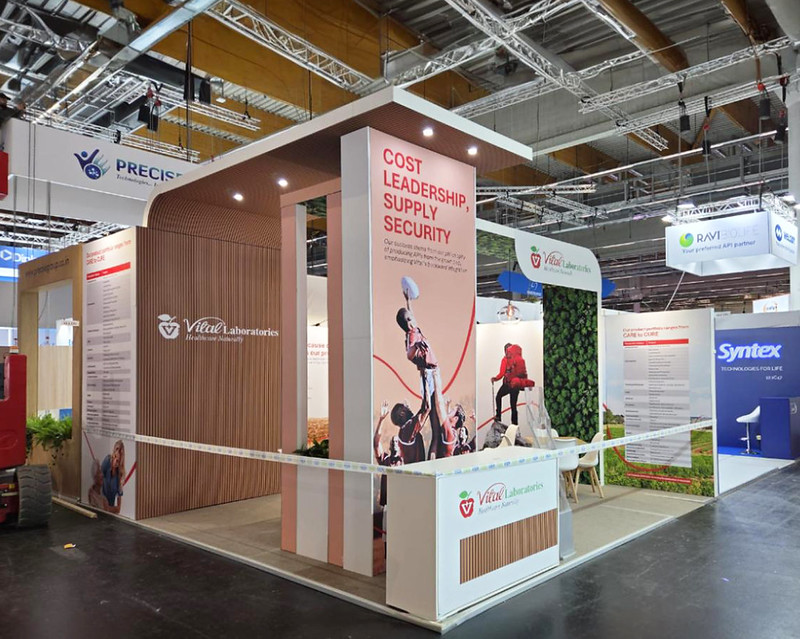 Stand d'exposition pour Vital Laboratories, CPHI Frankfurt 2025 Frankfurt